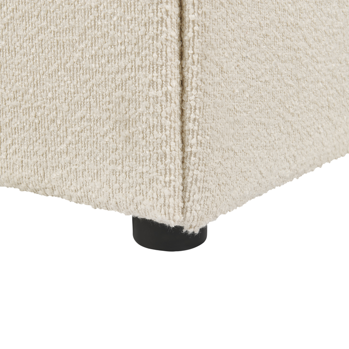 Beliani-QUILLIEN-Bed met opbergruimte-Lichtbeige-140 x 200 cm-Bouclé