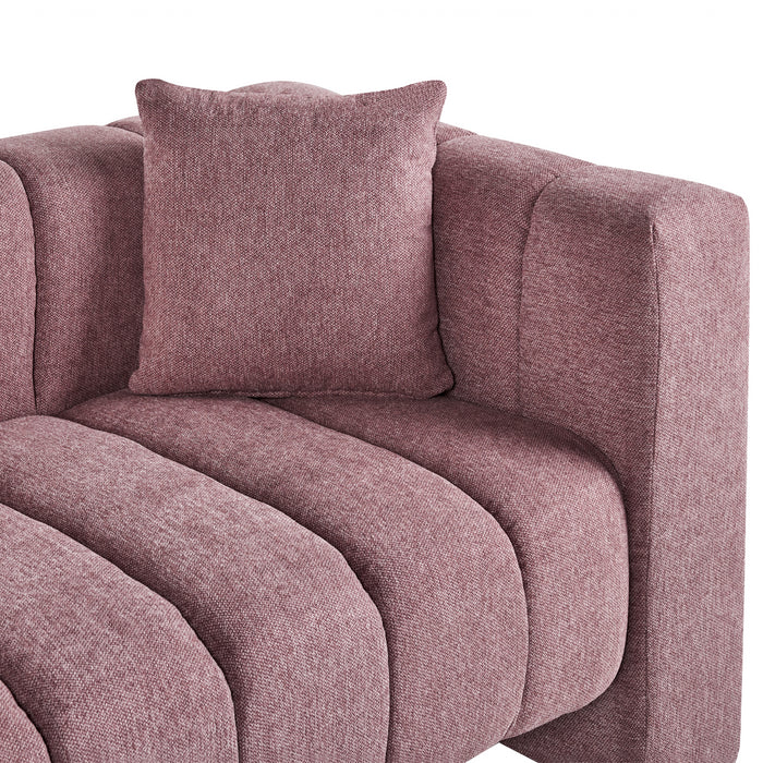 Beliani - LANNILS - Chaise longue - Roze - Rechtszijdig - Polyester