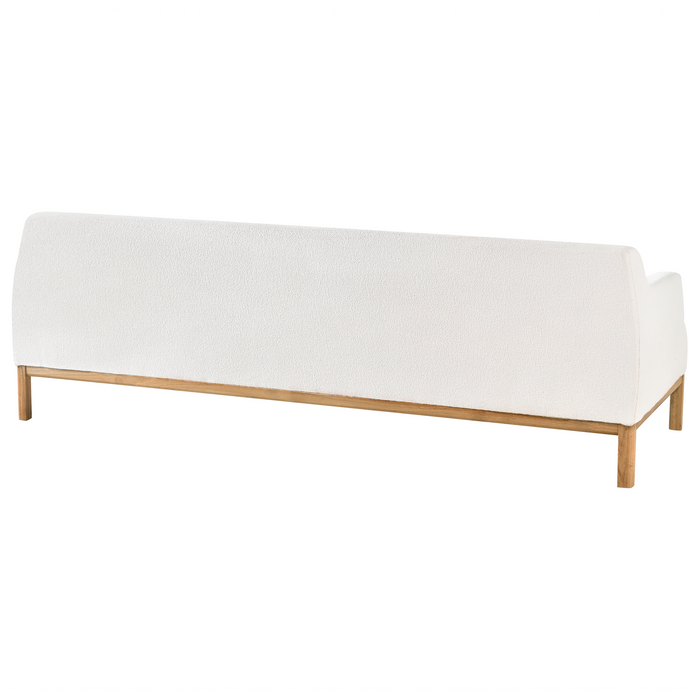 Beliani - SOSJO - Driezitsbank - Gebroken wit - Bouclé