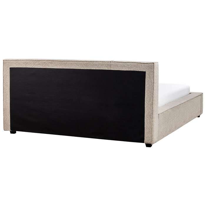Beliani - MIRANDE - Tweepersoonsbed - Taupe - 160 x 200 cm - Bouclé