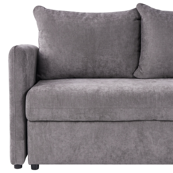 Beliani - HOLSEN - Driezitsbank - Taupe - Stof