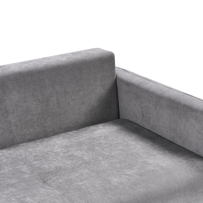 Beliani - HOLSEN - Driezitsbank - Grijs - Stof