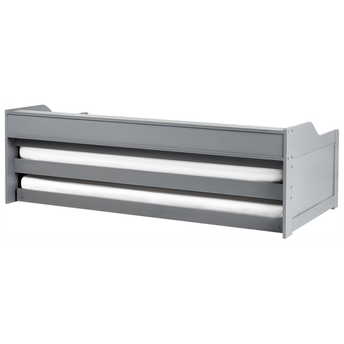 Beliani - EDERN - Onderschuifbed - Grijs - 90 x 200 cm - Hout