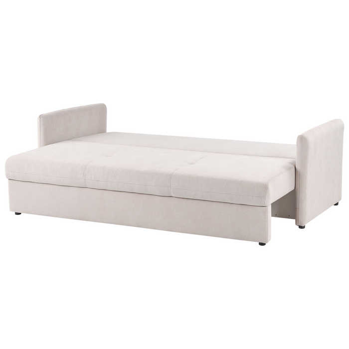 Beliani - HOLSEN - Driezitsbank - Beige - Stof