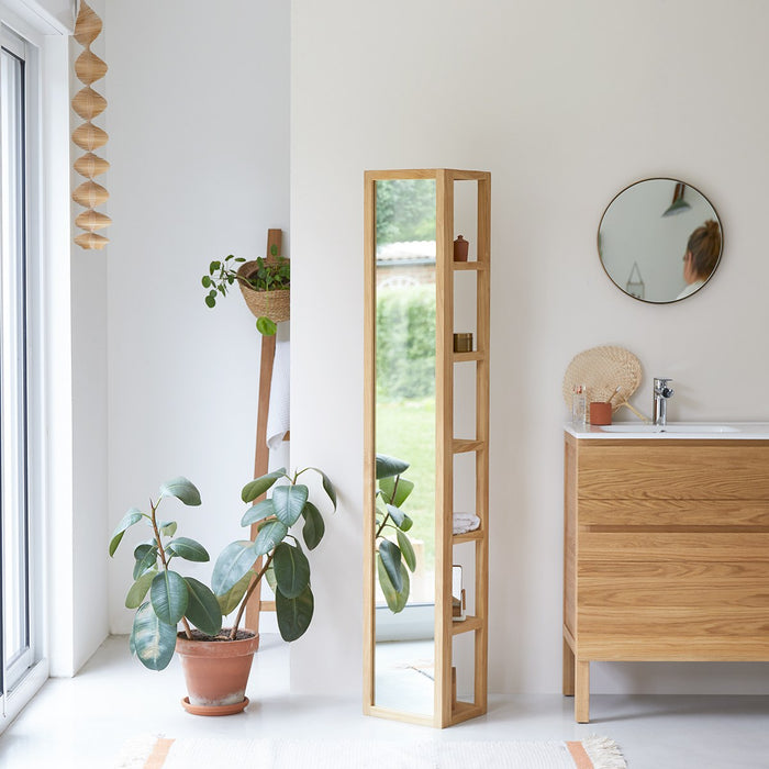 Tikamoon - Twig - Rechte kolomkast van massief teakhout