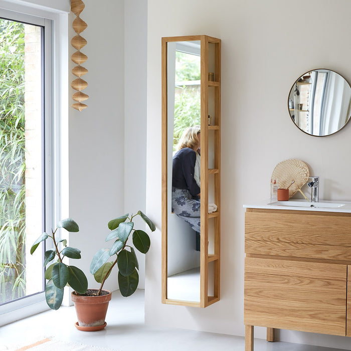 Tikamoon - Twig - Rechte kolomkast van massief teakhout