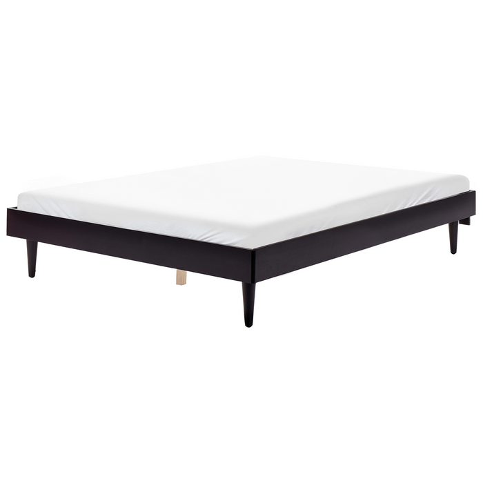 Beliani - TOUCY - Bed met LED - Zwart - 160 x 200 cm - Rubberhout