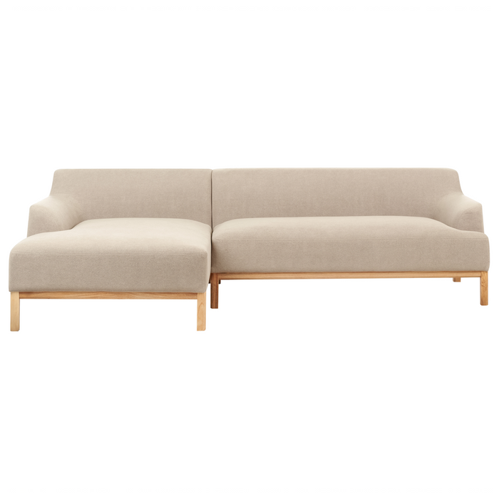 Beliani - SOSJO - Hoekbank - Taupe - Rechtszijdig - Polyester