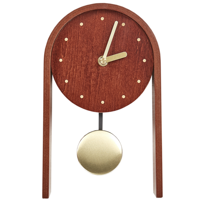 Beliani - FERDEN - Klok - Donkerhout - MDF