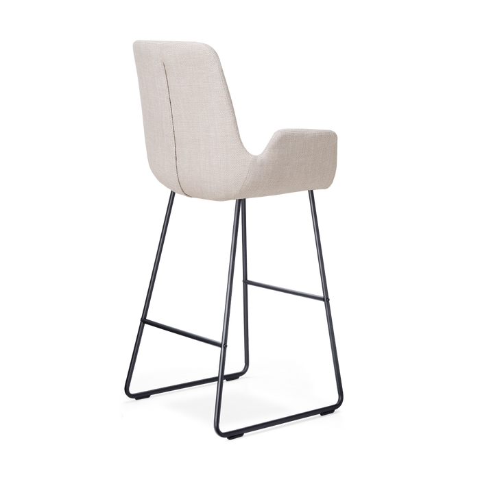 Nolon Nino-Eef Barkrukken Set van 2 - Beige - Zwart - 75 cm