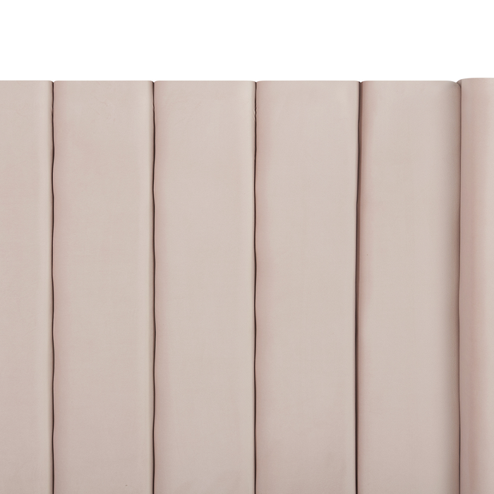 Beliani-NOYERS -Bed met opbergruimte-Roze-160 x 200 cm-Fluweel