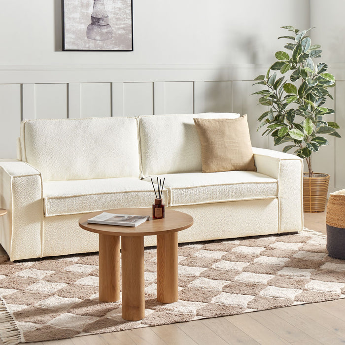 Beliani - VUOKATTI - Slaapbank - Gebroken wit - Bouclé