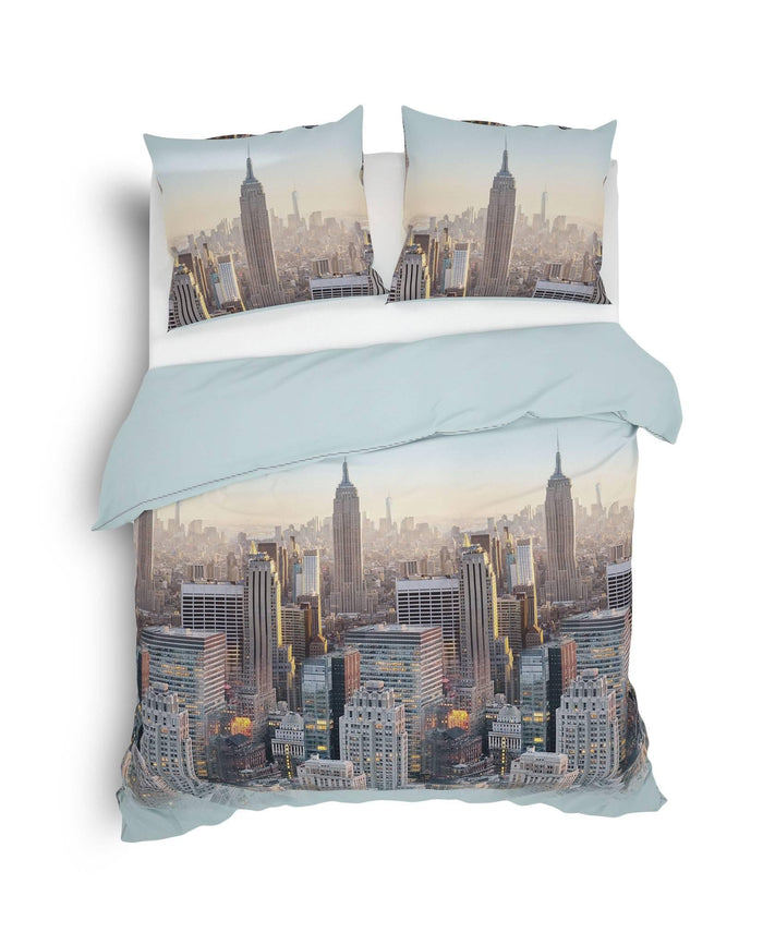 Heckett Lane Dekbedovertrek Flanel Hayden - airy blue