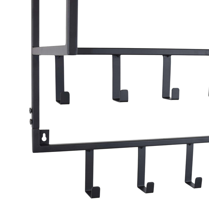 LOFT42 Petri XL Kapstok - 15 haken - Metaal - Zwart - 100x105x30