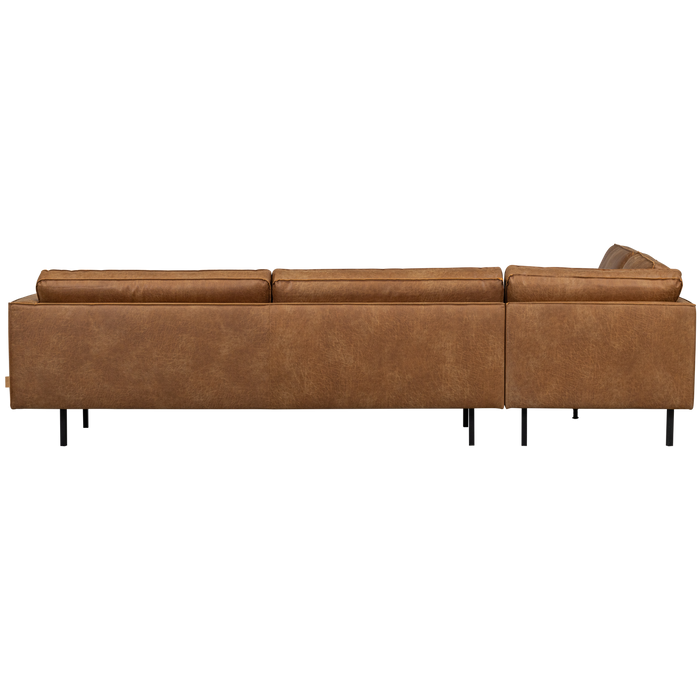WOOOD Indy Hoekbank Links - Recycle Leer - Cognac - 80x338x202