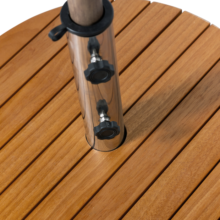 WOOOD Monica Parasolvoet - Hout - Naturel - 37xØ49 cm