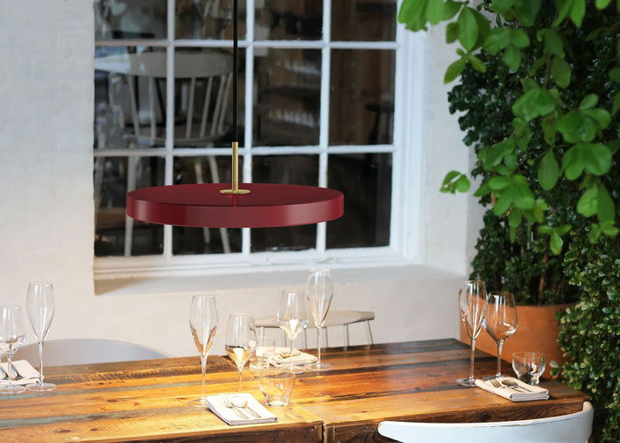 Asteria hanglamp Ø43 LED medium messing|nuance oranje