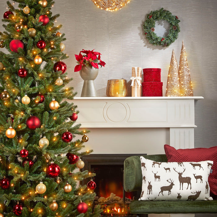 Black Box Trees Creston Kerstkrans met LED Verlichting - Ø60cm - Groen