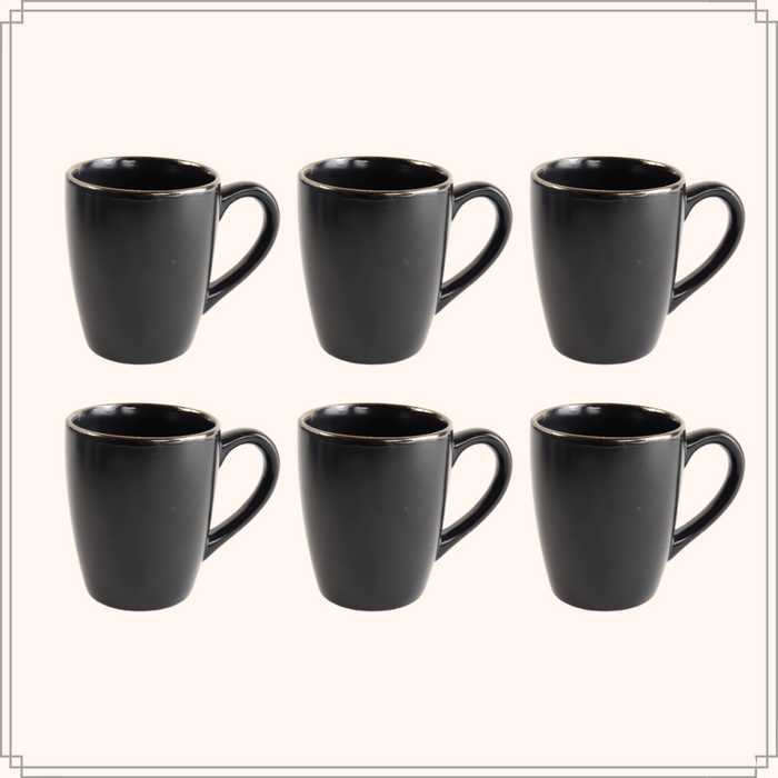 OTIX Theemokken Koffiekopjes Mokken Koffietassen Set van 6 Met oor...