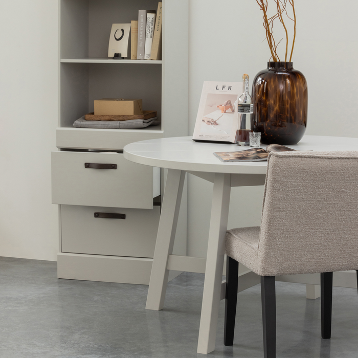 WOOOD Bold Boekenkast - Grenen - Sneeuwwit - 215x54x43