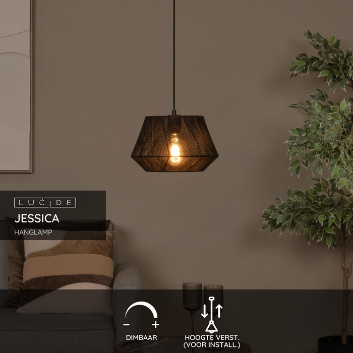 Lucide JESSICA Hanglamp - Zwart