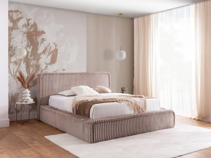 by fonQ Ruffle Bedframe - 200 x 200 cm - Taupe