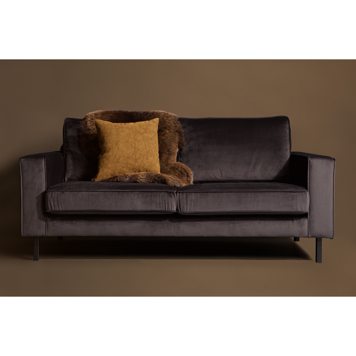 WOOOD Robin 2,5-Zits Bank - Fluweel - Grijs - 80x180x93