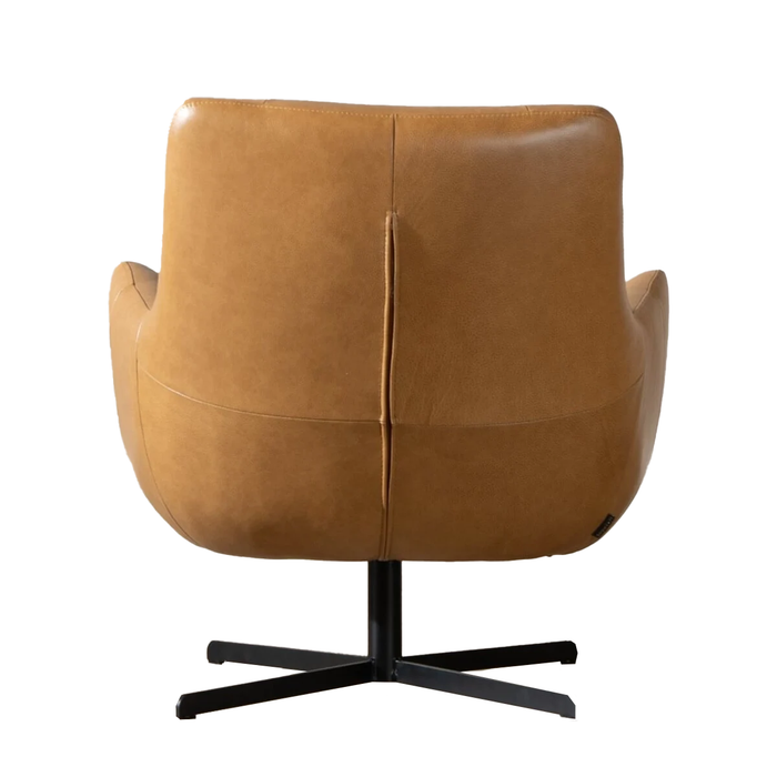 Bronx71 Fauteuil Stella draaibaar leer cognac