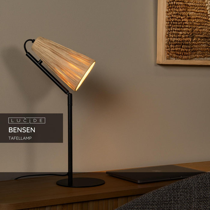 Lucide BENSEN Tafellamp - Naturel