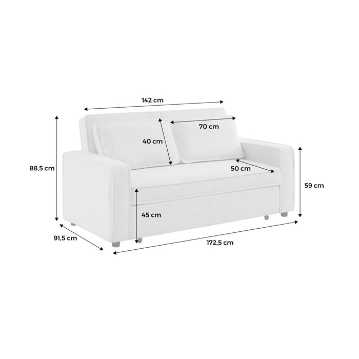 sweeek - 3-zits bouclé slaapbank