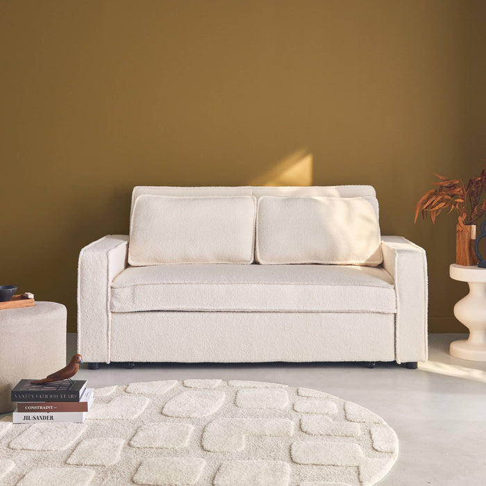 sweeek - 3-zits bouclé slaapbank