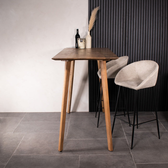 Giga Meubel - Barkruk Amira Beige - Set van 2