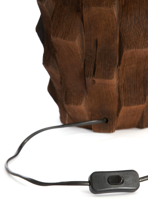 Light&living Lampvoet Ø21x46 cm TAKABE hout chocolade bruin