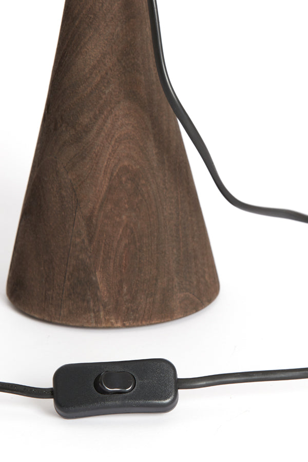 Light&living Lampvoet 12x16x39 cm SABULI hout mat donker bruin