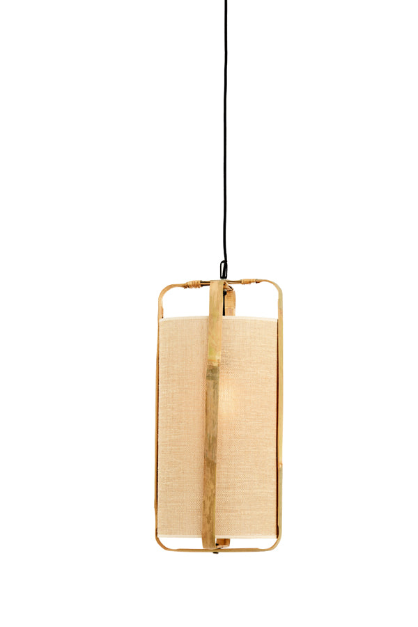 Light&living Hanglamp Ø27x56 cm SENDAI zand+bamboe naturel