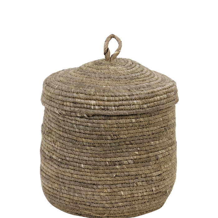 Light&living Mand S|3 met deksel max Ø36x42 cm MANGALA donker bruin