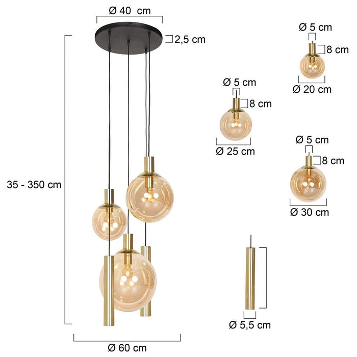 Steinhauer Hanglamp Bollique Goud 3801ME