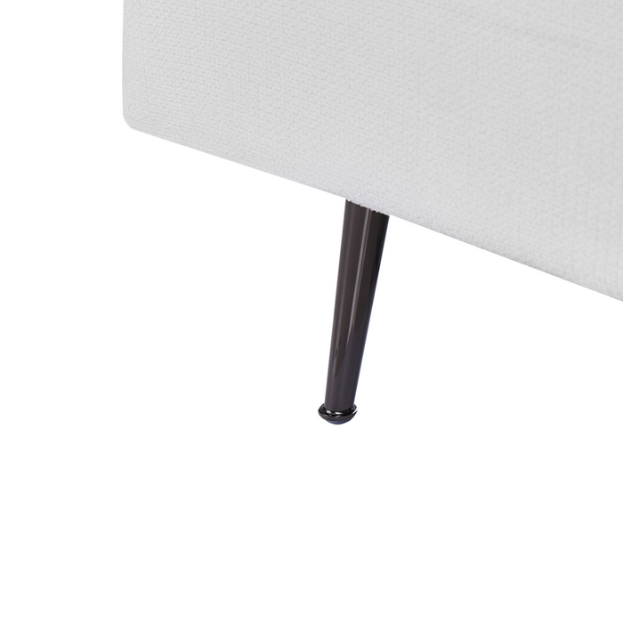 Beliani - RIOM - Chaise longue - Gebroken wit - Rechtszijdig - Stof