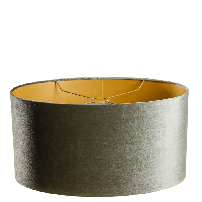 QAZQA Velours lampenkap groen met gouden binnenkant ovaal 50|33|25