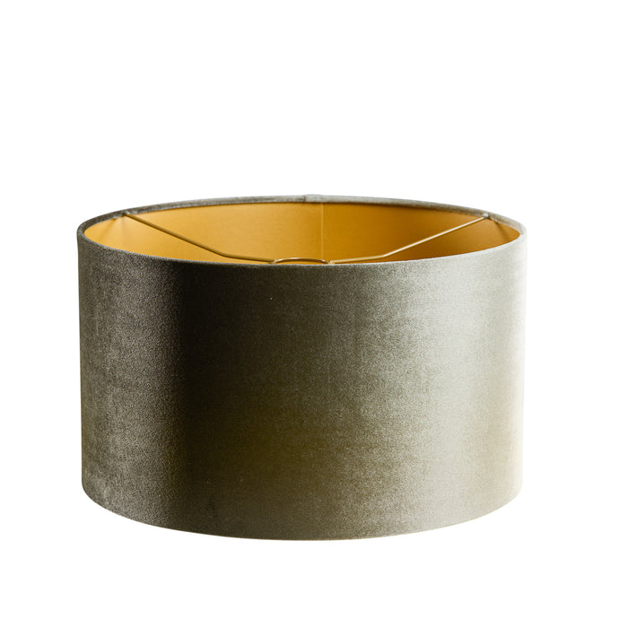 QAZQA Velours lampenkap groen met gouden binnenkant 35|35|20