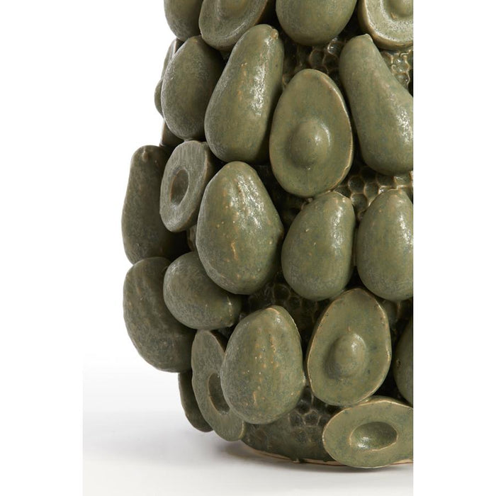 Light&living Vaas deco Ø33x37,5 cm AVOCADO keramiek olijf groen
