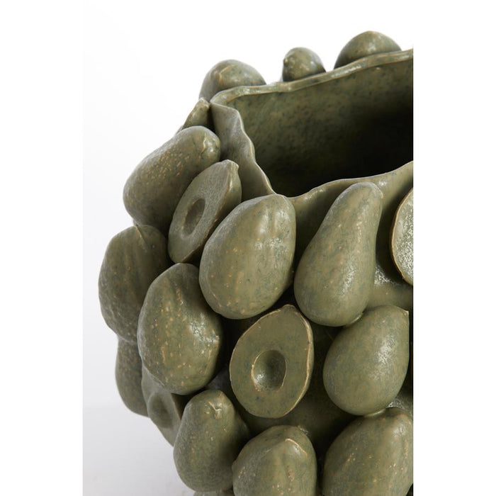 Light&living Vaas deco 36x35,5x31,5 cm AVOCADO keramiek olijf groen