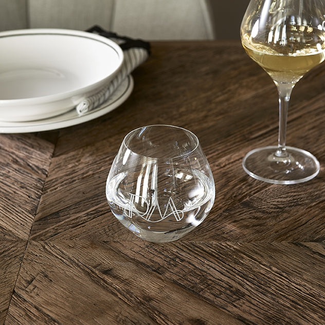 Riviera Maison Waterglazen Set met Tekst 2 Stuks - Glas - 440 ml