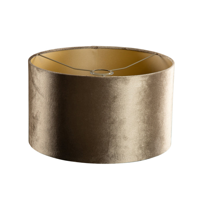 QAZQA Velours lampenkap brons met gouden binnenkant 35|35|20