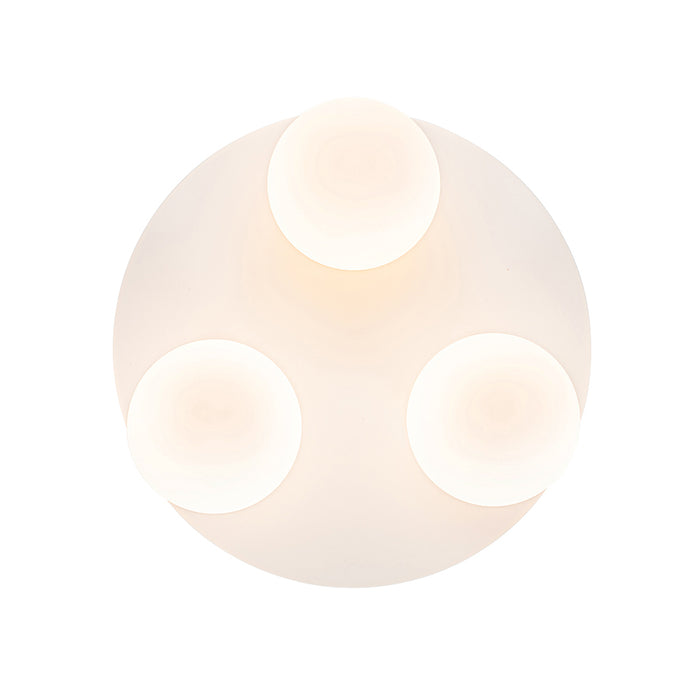 QAZQA Moderne badkamer plafondlamp wit 3-lichts - Cederic