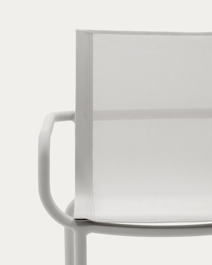 Kave Home - Galdana stapelbare buitenstoel van aluminium met