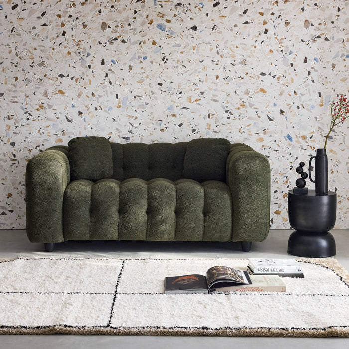 sweeek - 2-zitsbank, bekleed met bouclé textuur