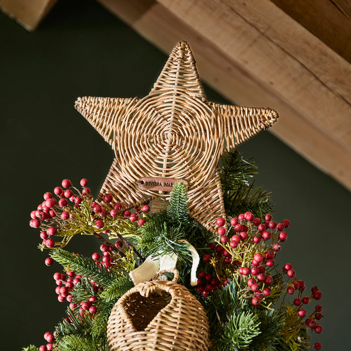 Riviera Maison Kerstboomdecoratie Rustic Rattan Star Tree Naturel