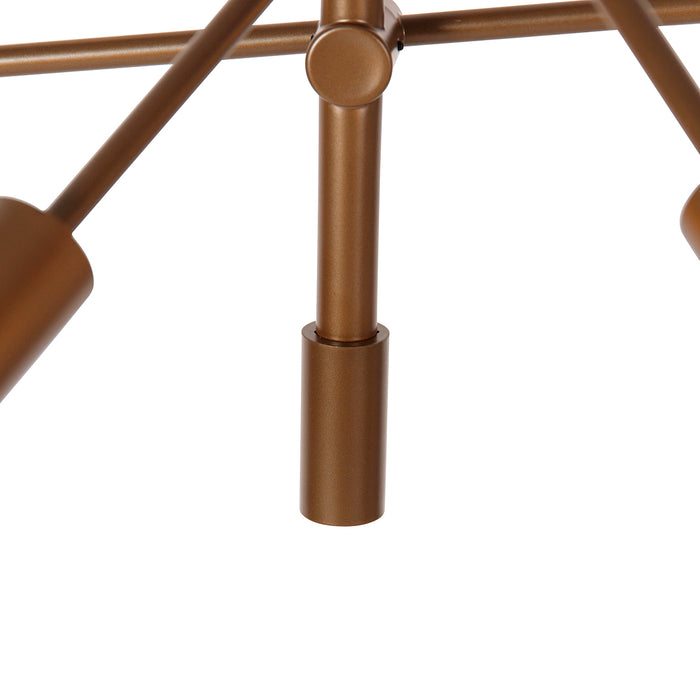 QAZQA Industriële hanglamp donkerbrons 6-lichts - Sydney