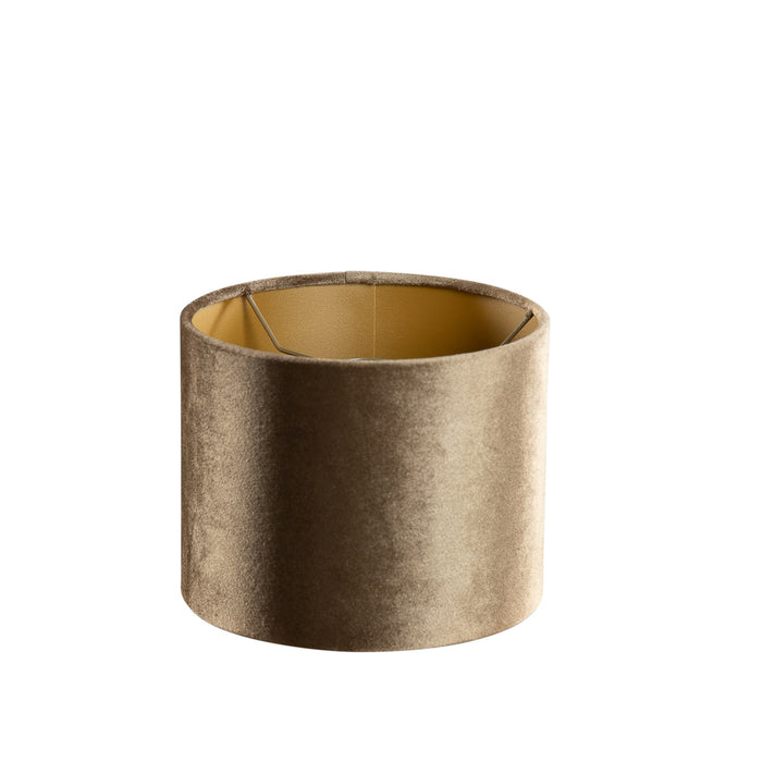 QAZQA Velours lampenkap brons met gouden binnenkant 18|18|14
